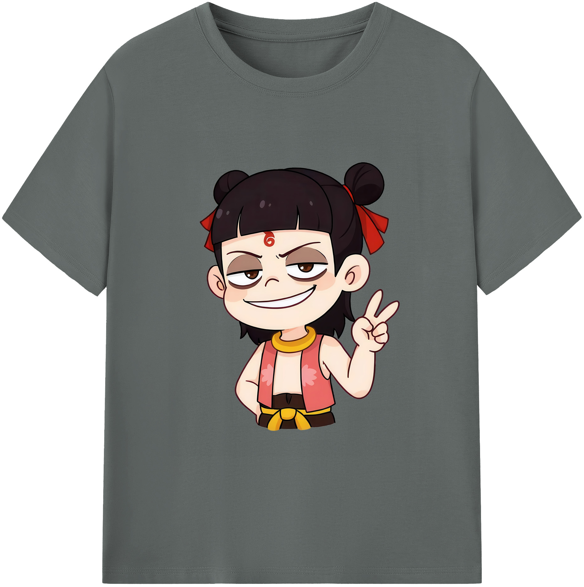 （画像用） Ne Zha 2 ナタ 魔童の大暴れ 綿100％ メンズ半袖Tシャツ｜肌触りやわらか＆通気性